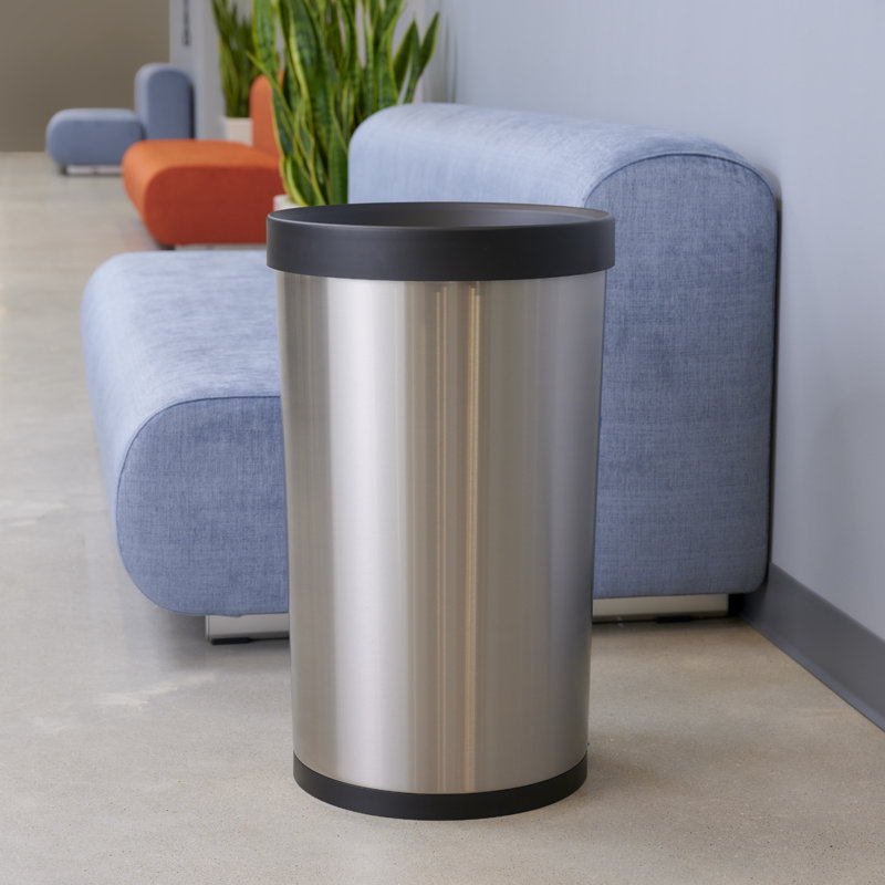 Crisp Stainless Steel 13 Gallon Garbage Can View Photography Crisp Stainless Steel 13 Gallon Garbage Can View Photography